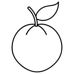 Coloring page line art pitanga surinam cherry vector illustration 