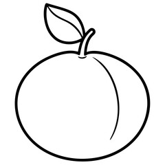 Coloring page line art pitanga  surinam cherry vector illustration