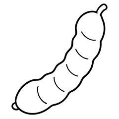 Coloring page line art Tamarind vector