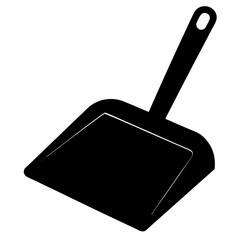 Dustpan silhouette vector illustration
