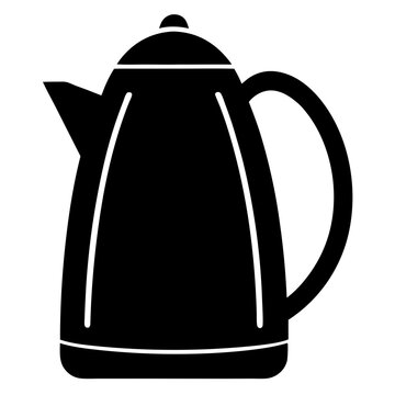 recommend clip art: Electric kettle silhouette vector illustration