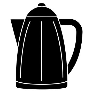 recommend clip art: Electric kettle silhouette vector illustration