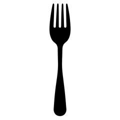 Fork silhouette vector illustration 