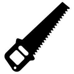 Hacksaw silhouette vector illustration