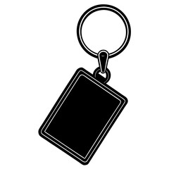 Key chain silhouette vector illustration