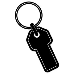 Key chain silhouette vector illustration