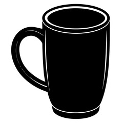 Mug silhouette vector illustration