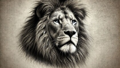portrait of a lion generative Al