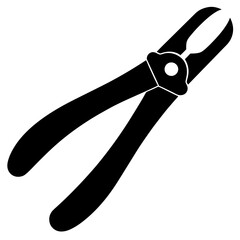 Nail cutter silhouette vector illustration 