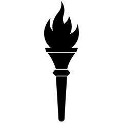 Torch silhouette vector illustration