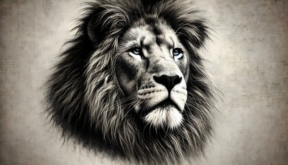 portrait of a lion generative Al