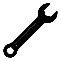Wrench silhouette vector illustration
