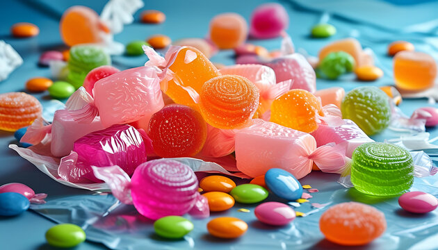 a pile of jelly candis