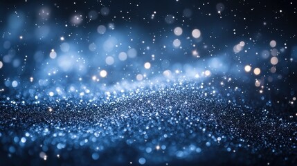 Obraz premium Sparkling celestial backdrop with glittering starry night sky and cosmic illumination Magical and enchanting abstract design with shimmering glitter twinkling lights