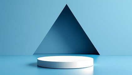 a white circle with a black triangle on it