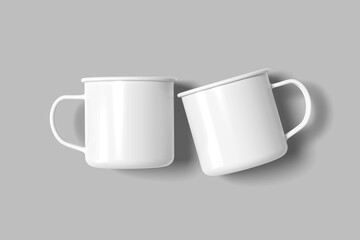 Enamel Mug Blank Mockup