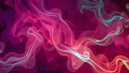 Obraz premium Neon Smoke Abstract Background with Vibrant Colors and Stunning Gradient Visuals 