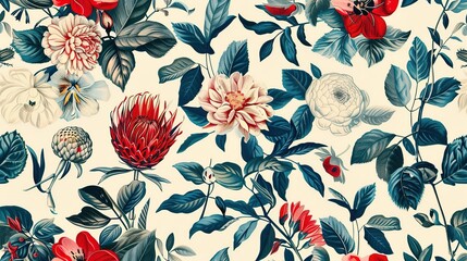 ivory seaamless pattern wallpaper