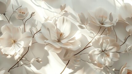 ivory seaamless pattern wallpaper