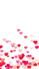 valentines day hearts flying isolated on transparent background , png love and romantic valentine social media vertical design element