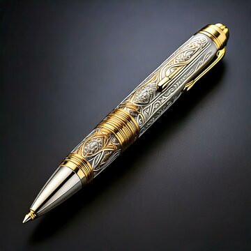 A fancy gold and silver pen