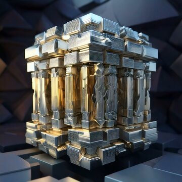 an old cube made of stones