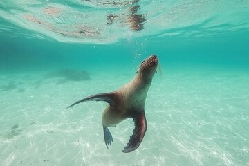 Galapagos Sea Lion Playing