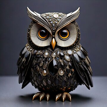 an absolutely gorgeous owl, black