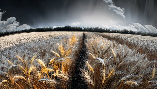 an epic field of wheat, silver and gold