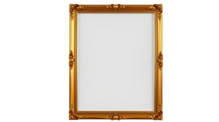 photo of a luxuriously vibrant gold picture frame, centered on a white background, in rich deep teal.png