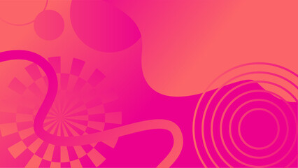 Abstract Pink and Orange Shining Gradient Modern Shapes Background