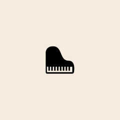 Piano icon flat vector design.