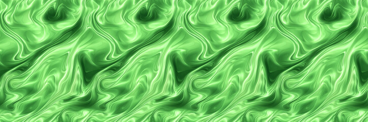 Obraz premium Seamless green water ripple silk background banner design, repeating tiles 