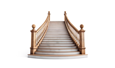 Staircase on a transparent background
