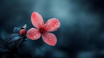 Captivating rare flower with an enchanting pheromone scent portrayed in soft focus with an ethereal romantic The organic forms beckon a specialized pollinator