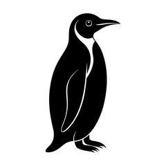 Emperor Penguin Silhouette vector illustration
