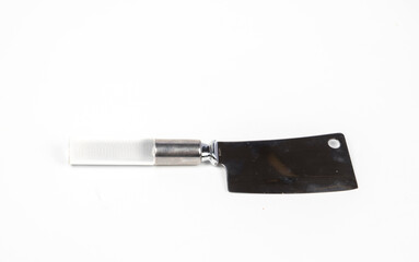 wide blade knife on white background