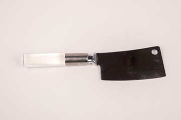 wide blade knife on white background