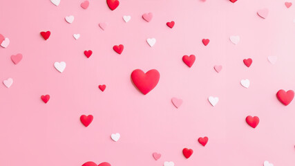Pastel Heart Pattern Valentine's Day Background