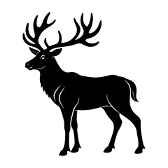 Elk Silhouette vector illustration