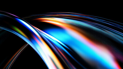 Abstract minimalist design, colorful glass shape, 3d render