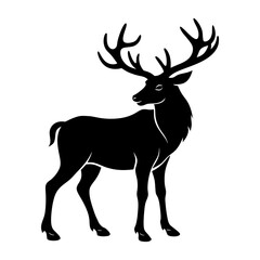Elk Silhouette vector illustration