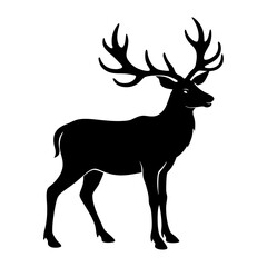 Elk Silhouette vector illustration