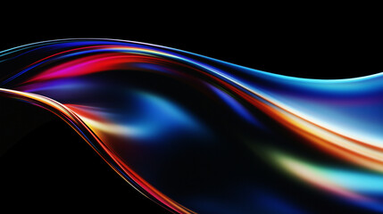 Abstract minimalist design, colorful glass shape, 3d render