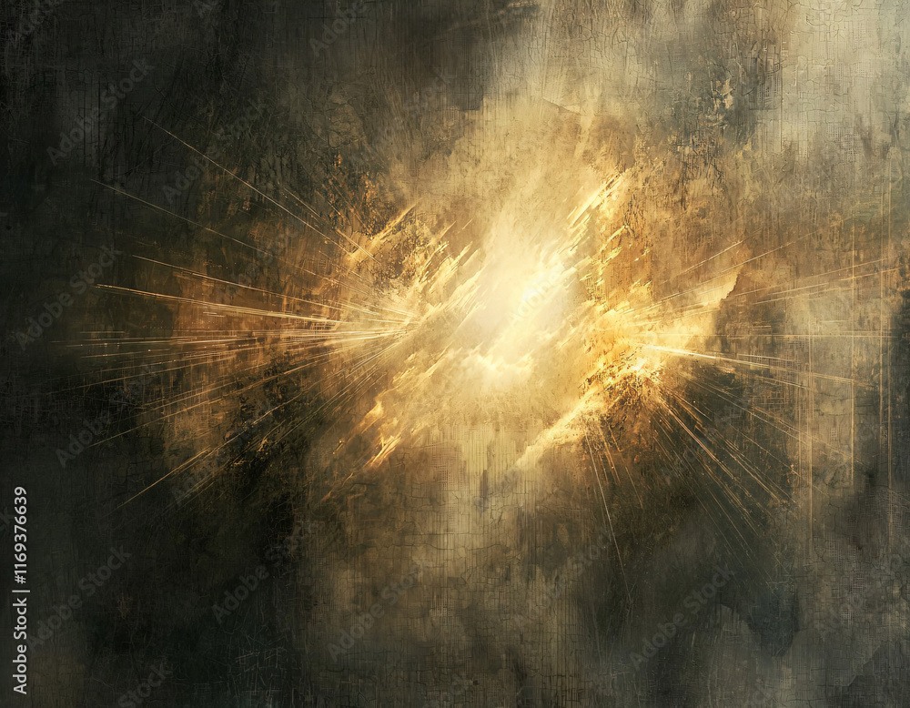 Wall mural Golden Burst Texture