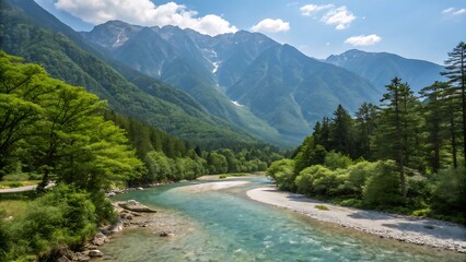 Obraz premium Great nature scenery in Slovenian Alps. Incredible summer landscape on Jasna lake. Triglav national park. Kranjska Gora, Slovenia. Mountain lake Jasna in