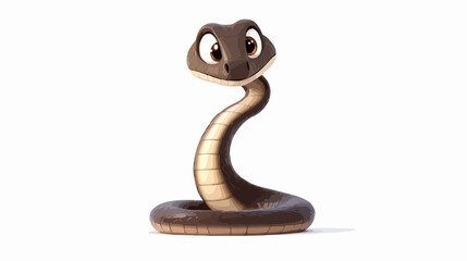 Fototapeta premium Colorful Cobra Snake Cartoon Vector Illustration for Isolated Design