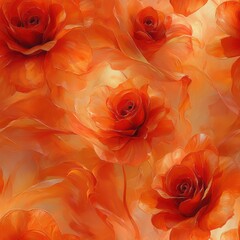 Naklejka premium Seamless beautiful decorative dreamy roses and flowers pattern background