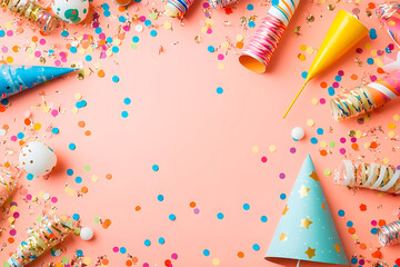 Colorful birthday party background