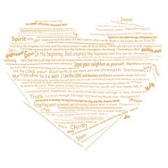 Naklejka premium Bible verse cloud